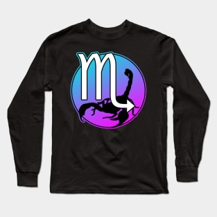 Scorpio Symbol Scorpion Minimal Long Sleeve T-Shirt